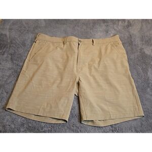 Weekender Casual Life Mens 42 Beige Golf Shorts Stretch Flat Front Performance